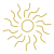 THICK GOLD SUN GRAPHIC
